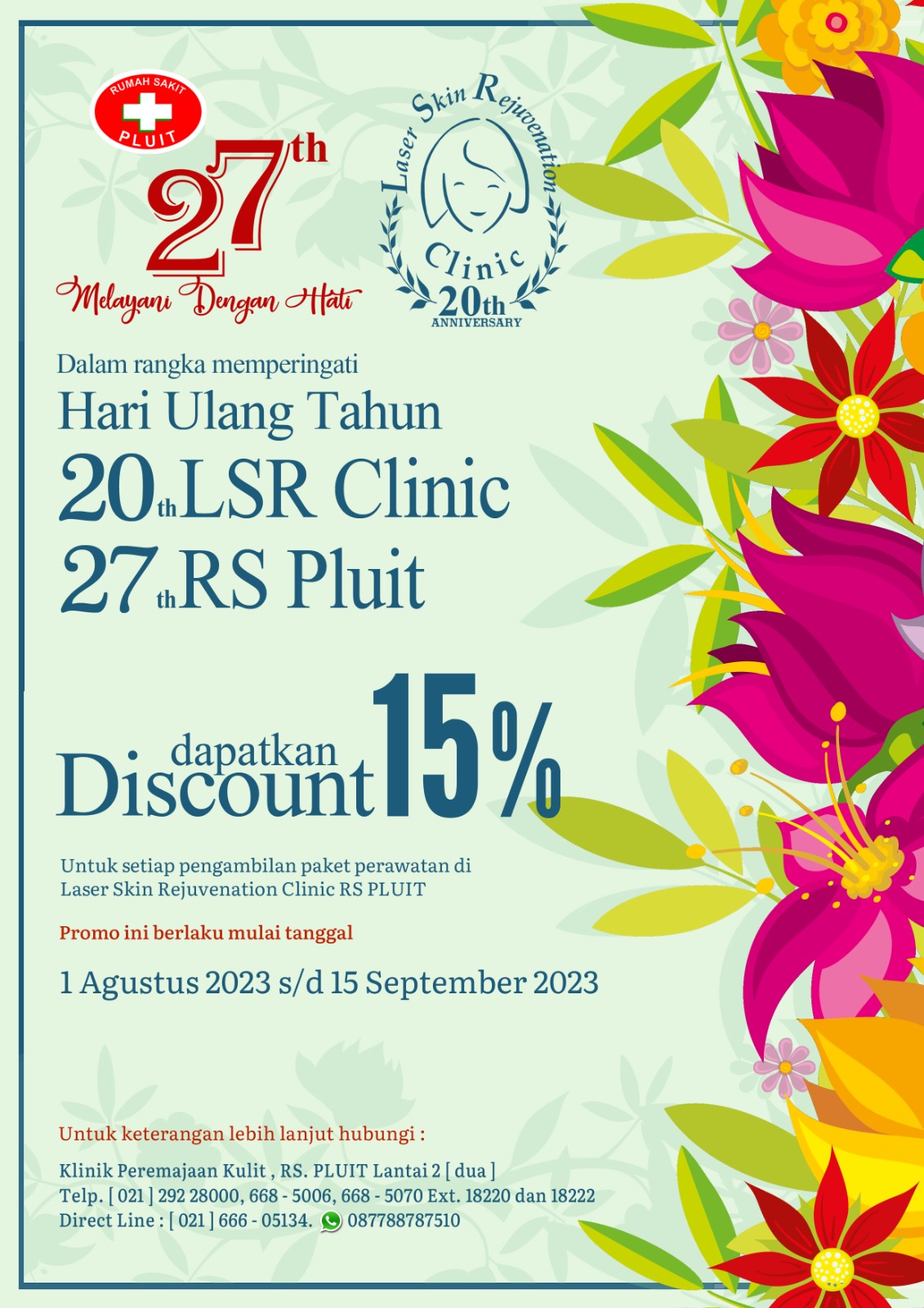 Discount 15% Happy Anniversary LSR Clinic